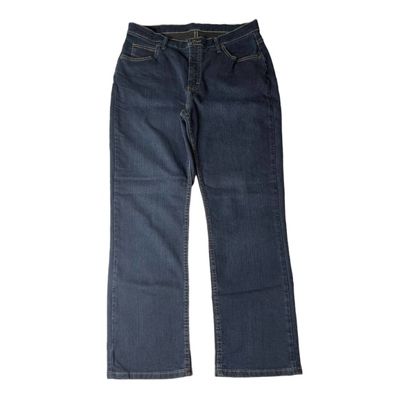 Womens Riders By Lee Blue Denim Jeans Relaxed Fit Straight Leg Stretch Size 16P - Picture 1 of 6